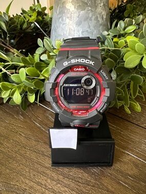 Casio G-SHOCK Digital Sport Watch — Black with Red Accents
